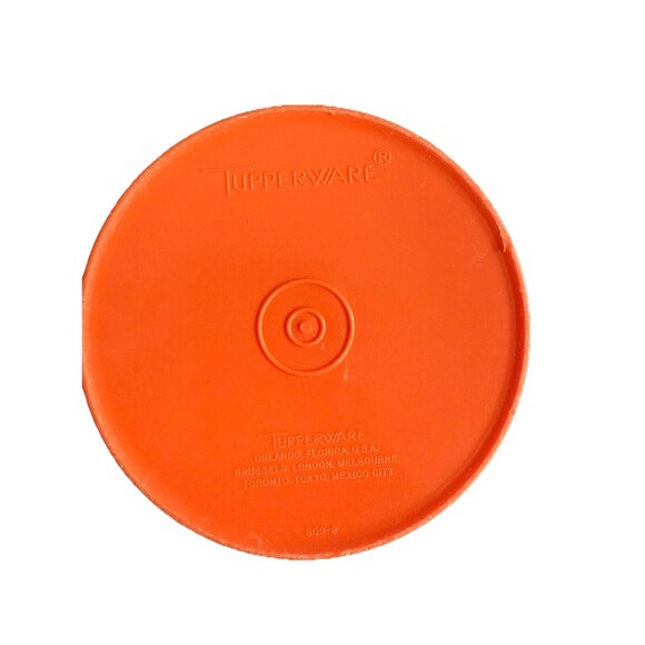 Vintage Tupperware Nesting Servalier Canister with Lid Orange Starburst 809-6 - Picture 6 of 7